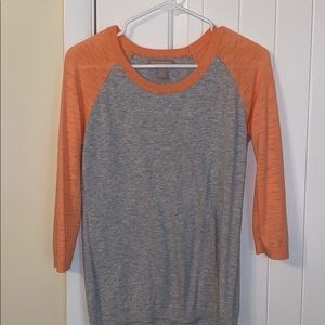 Banana Republic Grey/Orange sweater. Sm.